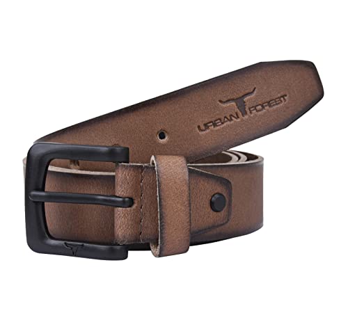 Buy URBAN FOREST Ben Dark Brown Burnish Casual Leather Belt for